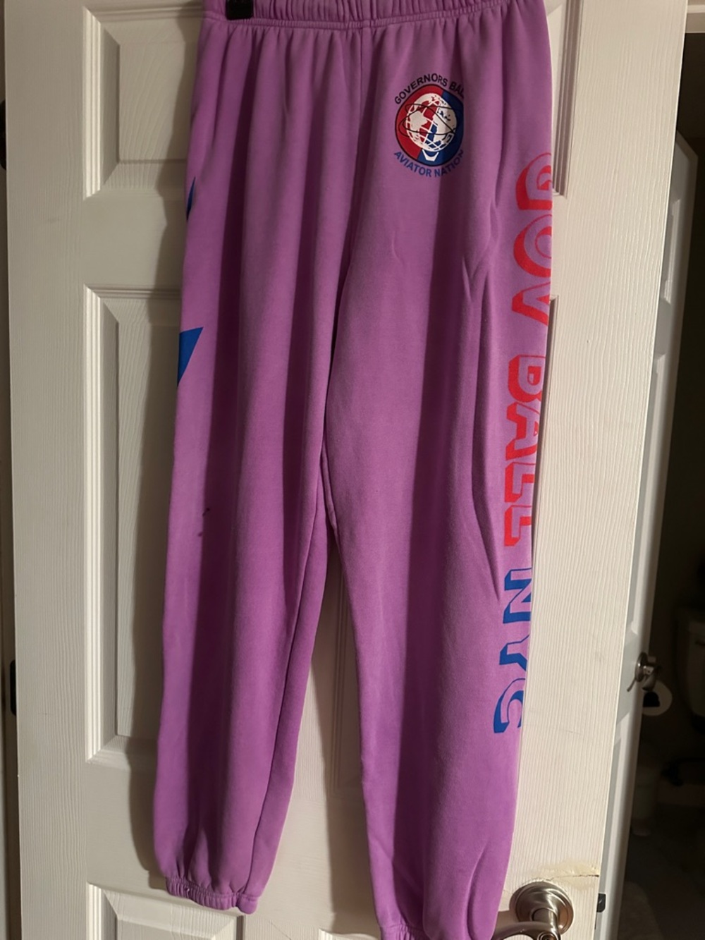 LIMITED EDITION Aviator Nation x Governor’s Ball NYC Sweatpants - Neon Purple